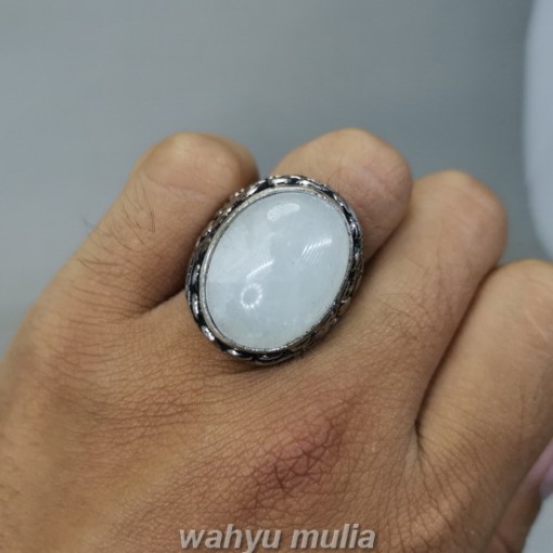 Batu Akik Mani Gajah Putih Kristal Asli cincin pria wanita
