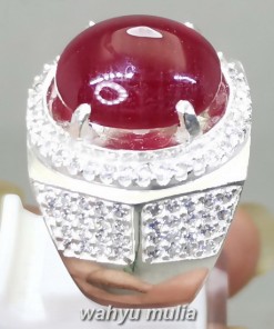 Batu Akik Ruby Merah Tua Ring Perak asli paling dicari