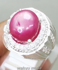 Batu Akik Ruby Pink Ring Perak Asli_3