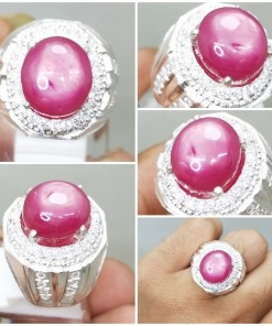 Batu Akik Ruby Pink Ring Perak Asli_6