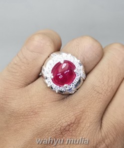 Batu Cincin Ruby Asli Ring Perak bermanfaat