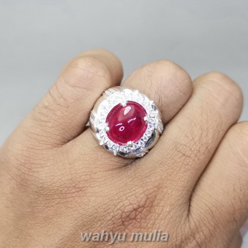 Batu Cincin Ruby Asli Ring Perak bermanfaat
