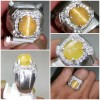 Batu Mata Kucing Kuning Opal Cat eye Ring Perak Asli_6