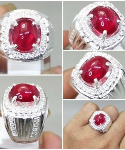Batu Natural Ruby Asli Ring Perak original_6