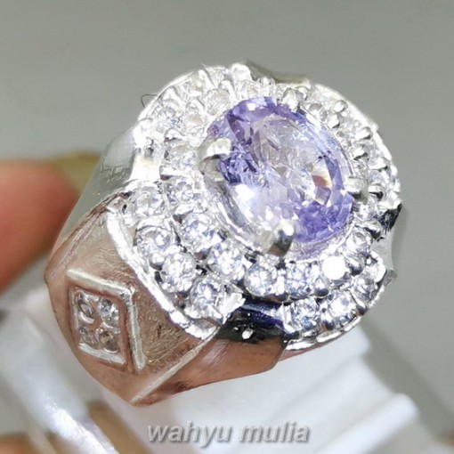 Batu cincin Purple Safir Ungu Mata Udang Ceylon Asli original