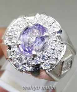 Batu permata Purple Safir Ungu Mata Udang Ceylon Asli bersertifikat