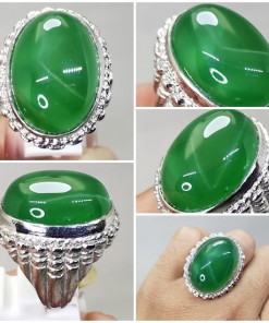 Cincin Batu Asli Green Chalcedony Hijau Original_6