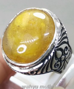 Cincin Batu Natural Mani Gajah Kristal Kuning Asli berkhodam