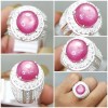 Cincin Batu Permata Ruby Pink Ring Perak Asli _6