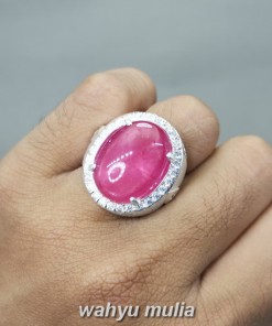 Cincin Batu Ruby Pink Merah Muda Ring Perak Asli online jakarta