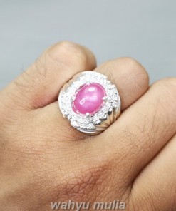Natural Batu Ruby Pink Ring Perak Asli_5