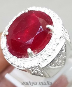 batu cincin permata merah asli alam