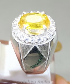Batu Akik Natural Yakut Yellow Safir Kristal Asli cewek cowok