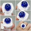 Batu Cincin Asli Natural Blue Safir Ring Perak_5