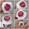 Batu Cincin Merah Ruby Asli Ring Perak original afrika_6