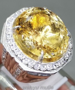 Batu Kinyang Citrine Golden Emas Asli Ring Perak_3