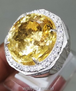 Batu Kinyang Citrine Golden Emas Asli Ring Perak_4