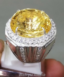 Batu Kinyang Citrine Golden Emas Asli Ring Perak_5