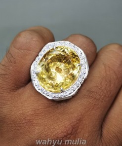 Batu Kinyang Citrine Golden Emas Asli Ring Perak_6
