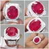 Batu cincin Natural Ruby Cutting Asli Ring Perak_2