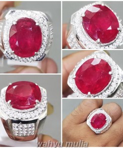 Batu cincin Natural Ruby Cutting Asli Ring Perak_2