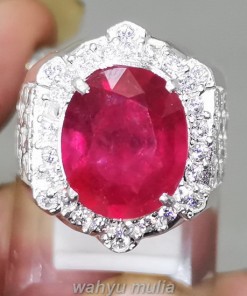 Cincin Batu Akik Ruby Original Ring Perak Asli_1