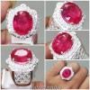 Cincin Batu Akik Ruby Original Ring Perak Asli_2