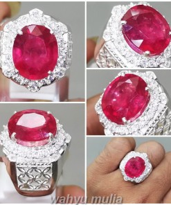 Cincin Batu Akik Ruby Original Ring Perak Asli_2