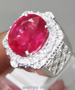 Cincin Batu Akik Ruby Original Ring Perak Asli_4