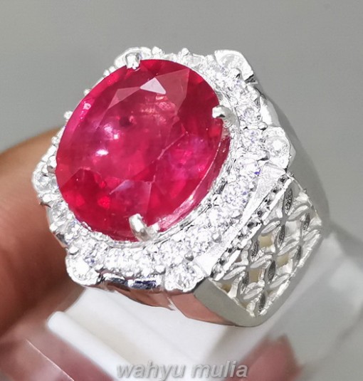 Cincin Batu Akik Ruby Original Ring Perak Asli_4