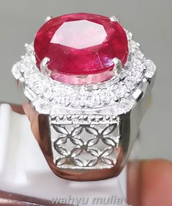 Cincin Batu Akik Ruby Original Ring Perak Asli_5