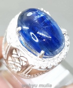 Cincin Batu Natural Kyanite Royal Blue Ring Perak Asli_1