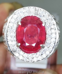 Cincin Batu Ruby Ring Perak Asli original