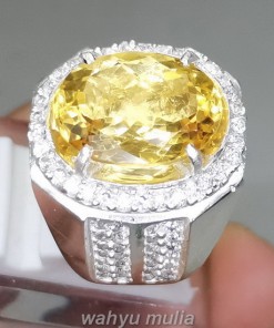 gambar foto Batu Akik Kinyang Emas Golden Citrine Ring Perak asli yang bagus