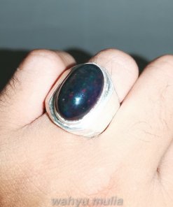 Batu Akik Black Opal Kalimaya Asli Ring Perak_4
