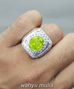 Batu Cincin Natural Green Peridot Bagus Ring Perak_4