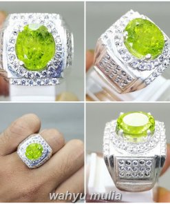 Batu Cincin Natural Green Peridot Bagus Ring Perak_5