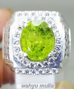 Batu Cincin Natural Green Peridot Bagus Ring Perak_6