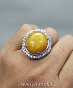 Cincin Batu Akik Mani Gajah Kuning Kristal Original_4