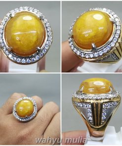 Cincin Batu Akik Mani Gajah Kuning Kristal Original_5