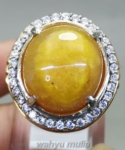 Cincin Batu Akik Mani Gajah Kuning Kristal Original_6