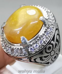 Cincin Batu Mani Gajah Kristal Kuning Asli_1