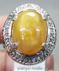 Cincin Batu Mani Gajah Kristal Kuning Asli_6