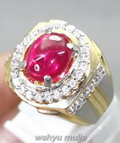 Cincin Batu Ruby Pink Merah Muda Natural_1
