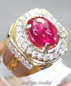 Cincin Batu Ruby Pink Merah Muda Natural_2