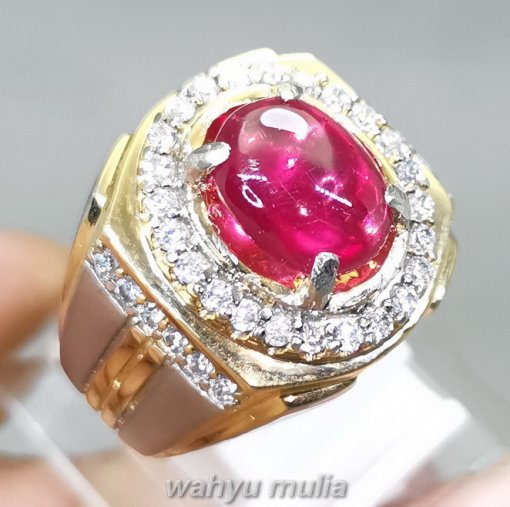 Cincin Batu Ruby Pink Merah Muda Natural_2