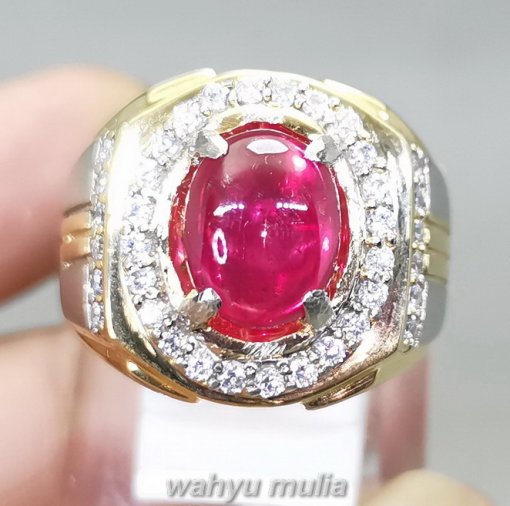 Cincin Batu Ruby Pink Merah Muda Natural_6