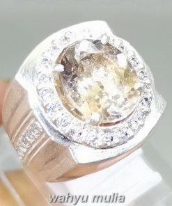 Cincin Batu Yellowish Topaz Kuning Original Ring Perak_2