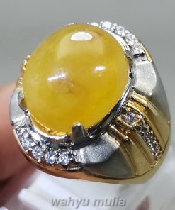 Cincin Batu Mani Gajah Kuning Kristal Asli_1