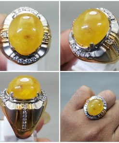 Cincin Batu Mani Gajah Kuning Kristal Asli_5